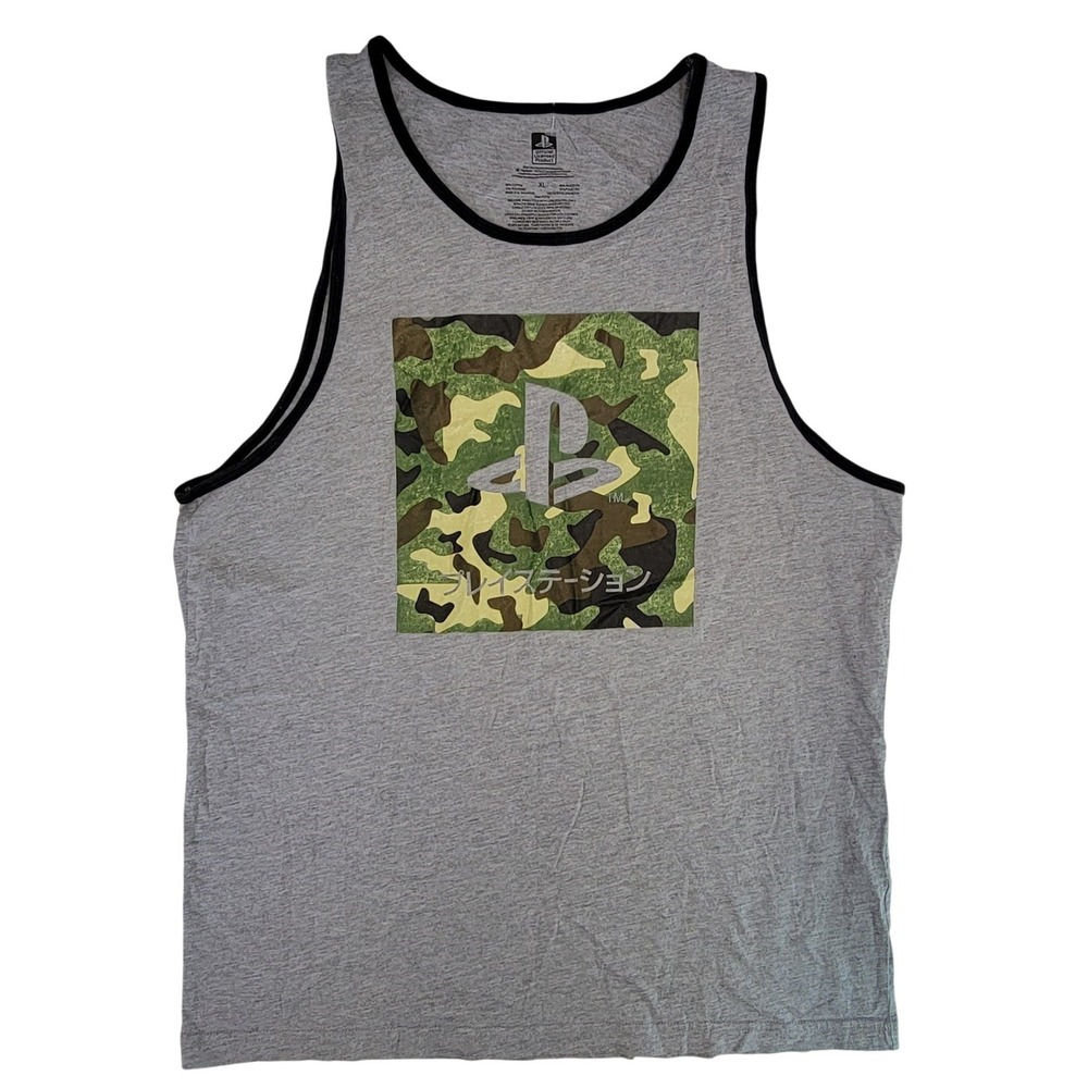 Mens‎ PlayStation Tank Top Camo Graphic Print XL Official Licensed Product
